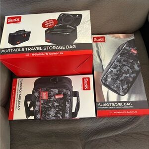 Nintendo Switch Black and Gray Sling Travel Bag, Portable Bag, and travel bag